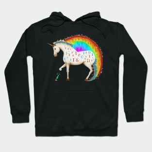 Cutie Pi day Unicorn rainbow kawaii kindergarten Hoodie